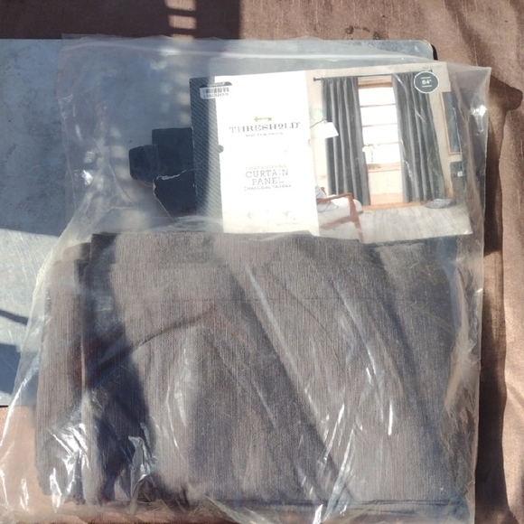 Threshold Gray Curtain Panels NWT - Picture 1 of 3